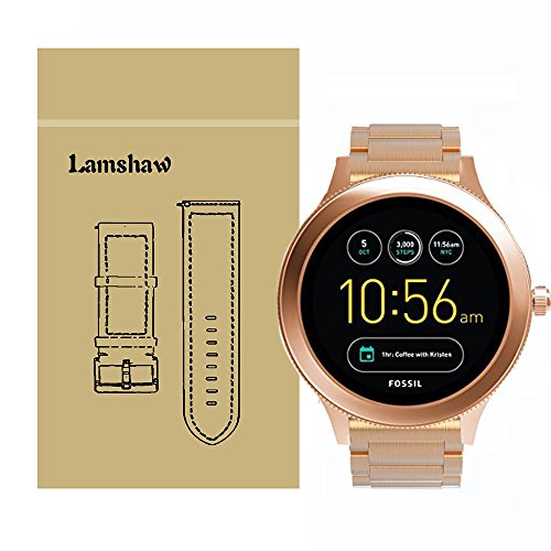 LvBu Armband Kompatibel mit Fossil Q Venture Gen 4, Classic Edelstahl Uhrenarmband für Fossil Q Venture Gen 4 / Fossil Q Venture Gen 3 Smartwatch (Roségold) von LvBu