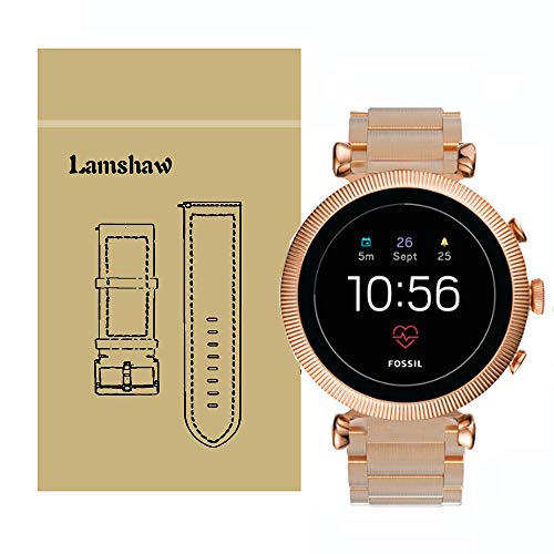 LvBu Armband Kompatibel mit Fossil Sloan HR, Classic Edelstahl Uhrenarmband für Fossil GEN 4 SMARTWATCH - Sloan HR (Roségold) von LvBu