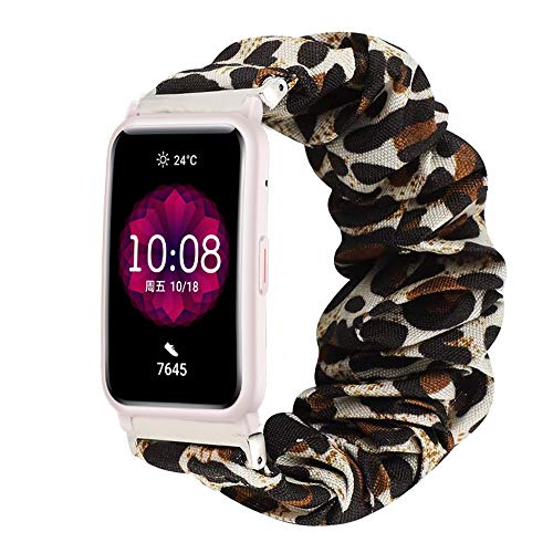 LvBu Armband Kompatibel mit Honor Watch ES, weiche Haargummis Uhrenarmband für Honor Watch ES Fitness Smartwatch (Leopard) von LvBu
