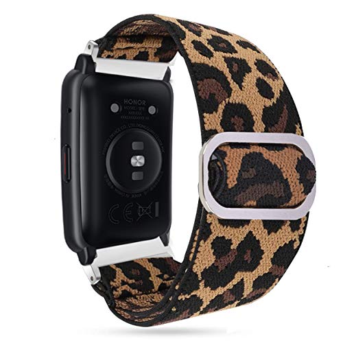 LvBu Armband Kompatibel mit Honor Watch ES, weiche Haargummis Uhrenarmband für Honor Watch ES Smartwatch (Leopard) von LvBu