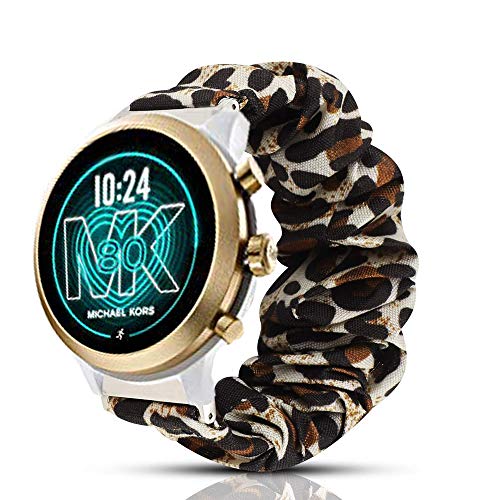 LvBu Armband Kompatibel mit Michael Kors MKGO, weiche Haargummis Uhrenarmband für Michael Kors Access Gen 4 MKGO (Leopard) von LvBu