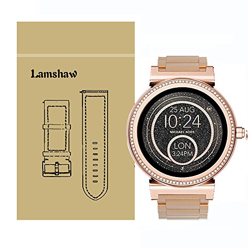 LvBu Armband Kompatibel mit Michael Kors Sofie, Classic Edelstahl Uhrenarmband für Michael Kors Access Sofie Smartwatch (Roségold) von LvBu