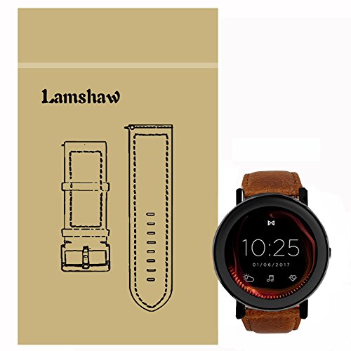 LvBu Armband Kompatibel mit Misfit Vapor/Misfit Vapor 2, Quick Release Leder Classic Ersatz Uhrenarmband für Misfit Vapor/Misfit Vapor 2 Smartwatch (Braun) von LvBu