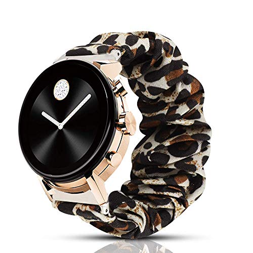 LvBu Armband Kompatibel mit Movado 2.0, weiche Haargummis Uhrenarmband für Movado Connect 2.0 Smartwatch 40mm/42mm (Leopard) von LvBu
