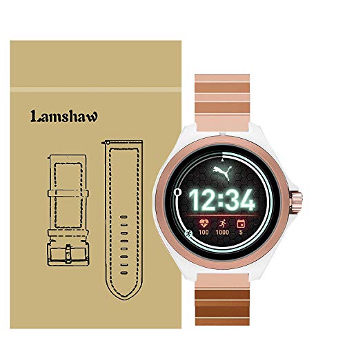 LvBu Armband Kompatibel mit Puma Smartwatch, Classic Edelstahl Uhrenarmband für Puma Smartwatch (Roségold) von LvBu