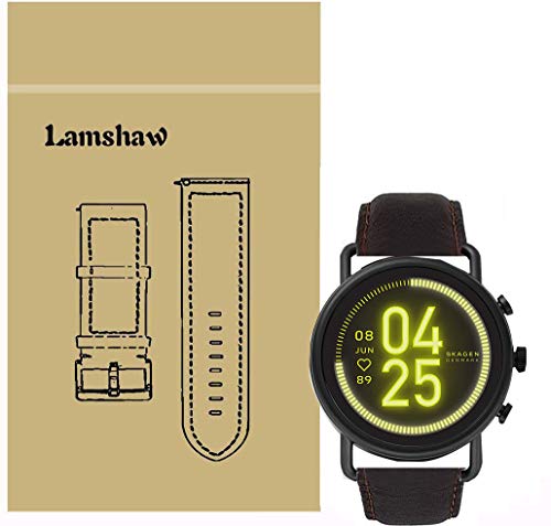 LvBu Armband Kompatibel mit Skagen Falster 3, Quick Release Leder Classic Ersatz Uhrenarmband für Skagen Falster 3 Smartwatch (Coffee) von LvBu