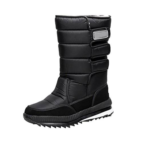 LvRao Winterschuhe Wasserdicht Herren Schuhe Wasserfest Schneestiefel Outdoorschuhe Winter Boots # Schwarz 46 von LVRAO
