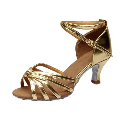 Lvguang Latein Tanzschuhe Damen 5/7 cm Satin Standard Profi Tanzschuhe Jazz-Schuhe Ballsaal Party Salsa Tanzübung Performance Schuhe von Lvguang