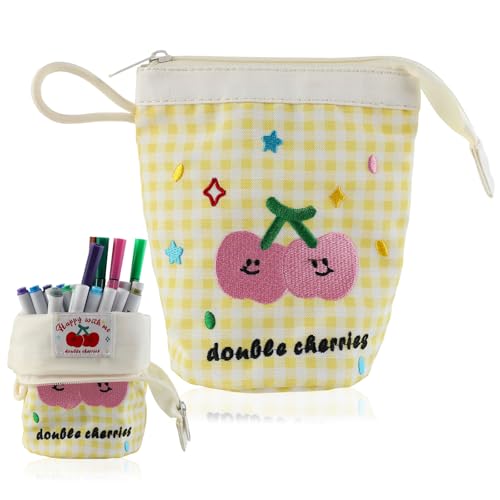 Lvjkes Federmäppchen, Kawaii federmäppchen mit 2 Fächer, Multifunktionales federmappe mit Griff, Transportieren und Aufzuhängen, Verschleißfest und langlebig, Für Jungen und Mädchen (Gelb-Kariert) Lvjkes Federmäppchen, Kawaii federmäppchen mit 2 Fächer, Multifunktionales federmappe mit Griff, Transportieren und Aufzuhängen, Verschleißfest und langlebig, Für Jungen und Mädchen (Gelb-Kariert) von Lvjkes