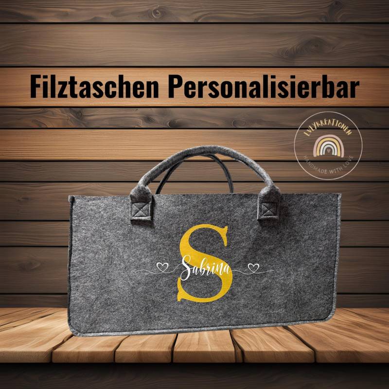 xxl Filztasche/Shopper Personalisiert Mit Wunschname Oder Text xxl Filztasche/Shopper Personalisiert Mit Wunschname Oder Text von LvlyKreationenDE