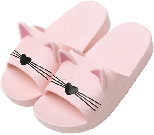 Lvptsh Badelatschen Kinder Sommer Badeschuhe Hausschuhe Jungen Mädchen Strand Pantoletten Weiche rutschfest,Pink2,EU34/35 von Lvptsh