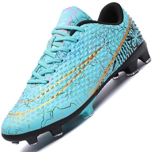 Lvptsh Fußballschuhe Herren Spikes Cleats Jungen Stollen Kunstrasen Fussballschuhe Professionelle Leichtathletik Training Turnschuhe Kinder Fußball Schuhe Outdoor Sport Football Schuhe,Mondschein,EU39 von Lvptsh