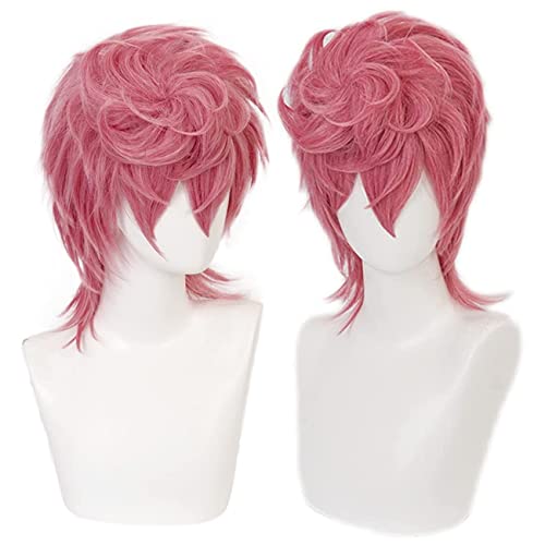 Lwiuentx Anime Cosplay Trish Una Kurze Rose Perücke Synthetische Perücken + Kostenlose Perückenkappe von Lwiuentx