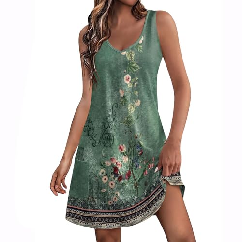 Lxitoler Freizeitkleider Damen Sommer Boho Kleid Damen Damenkleider Sommer Strandkleid Boho Kleider Damen Sommer Minikleid Strandkleid Damen Sommerkleid Damen Knielang Damenkleider von Lxitoler
