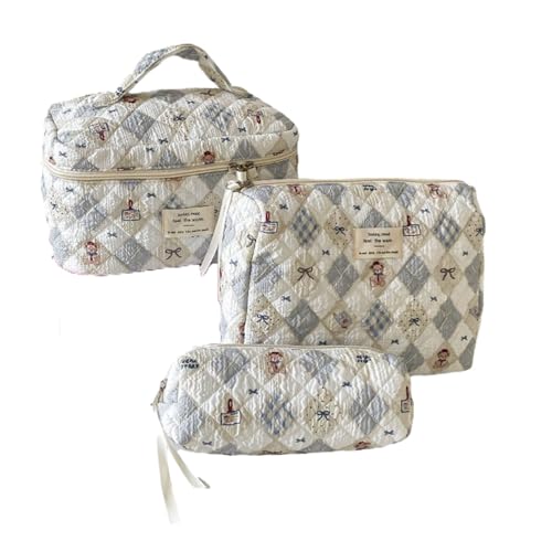 3er Kosmetiktasche Damen Groß Tragbare Makeup Tasche Makeup Bag für Urlaub Must Haves Organizer Tasche für Pflege & Reise Emergency Kit Girls School Bag (F1) von LxmQuyliven