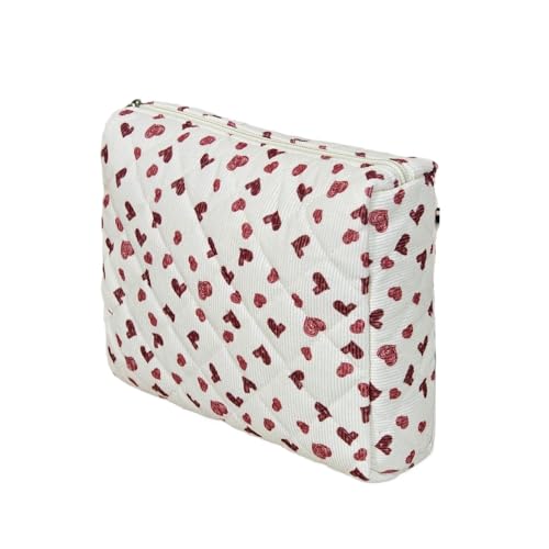 Baumwolle Kulturbeutel Girls School Bag Kosmetiktasche Groß Make Up Tasche FüR Damen MäDchen, Kosmetikbeutel Mit BlüMchen FüR Make-Up-Pinsel Und Beauty-Utensilien (I) von LxmQuyliven