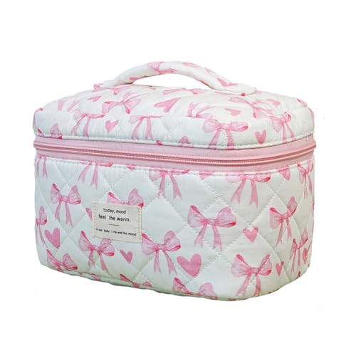 Kosmetiktasche Aesthetic Stuff Clean Girl Baumwolle Kulturbeutel Kosmetikbeutel Mit BlüMchen Make Up Tasche Toilettenartikel Schminktasche FüR MäDchen Frauen (J) von LxmQuyliven