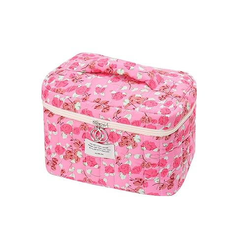 Kosmetiktasche Aesthetic Stuff Clean Girl Baumwolle Kulturbeutel Kosmetikbeutel Mit BlüMchen Make Up Tasche Toilettenartikel Schminktasche FüR MäDchen Frauen (M) von LxmQuyliven