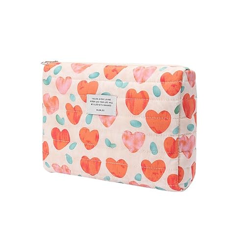 Kulturbeutel Damen Make Up Tasche Emergency Kit Girls School Bag Kulturtasche Damen Mit Blumenmuster Gross Clean Girl Room Decor Für Make-Up-Pinsel Und Beauty-Utensilien (H) von LxmQuyliven