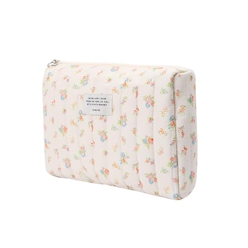 Kulturbeutel Damen Make Up Tasche Emergency Kit Girls School Bag Kulturtasche Damen Mit Blumenmuster Gross Clean Girl Room Decor Für Make-Up-Pinsel Und Beauty-Utensilien (M) von LxmQuyliven