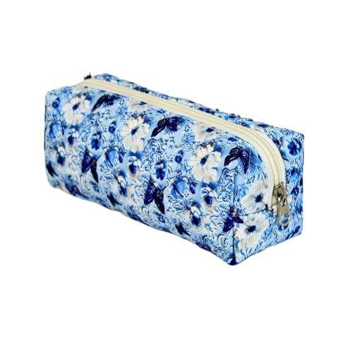 Reise Kosmetiktasche Damen kulturtascheBlumen Cosmetic Bag Gesteppte Kleine Reise Blumenmuster für Make-Up-Pinsel Und Beauty-Utensilien (P) von LxmQuyliven