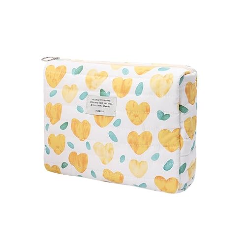 Tragbare Makeup Tasche Girls School Bag Kosmetiktasche Groß Coquette Aesthetic Cosmetic Kosmetikbeutel Mit BlüMchen FüR Make-Up-Pinsel Und Beauty-Utensilien (F) von LxmQuyliven