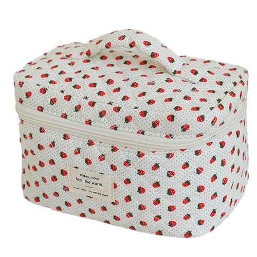 Waschtasche Groß Blumen Tragbare Makeup Tasche Make Up Bag Emergency Kit ReißVerschlusstasche Mit Blauen Kosmetiktasche Damen Groß Für Frauen, Alltag Und Reisen (P) von LxmQuyliven