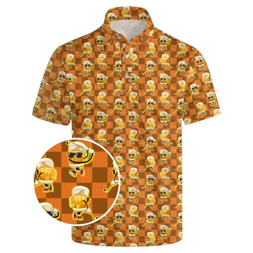 Lxopogk Golf-Shirts für Herren, lustiges Poloshirt, kurzärmelig, leistungsstark, feuchtigkeitsableitend, schnell trocknend, Hawaii-Poloshirt für Herren, Beer Golfer, L Lxopogk Golf-Shirts für Herren, lustiges Poloshirt, kurzärmelig, leistungsstark, feuchtigkeitsableitend, schnell trocknend, Hawaii-Poloshirt für Herren, Beer Golfer, L von Lxopogk