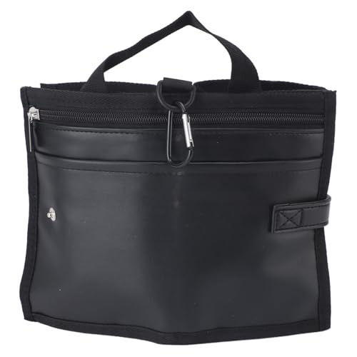 Lybunair Faltbarer Gepäck-Getränkehalter aus PU-Leder mit Griff und Reißverschlusstasche – Keine Hände, Koffer-Getränketräger für Reisen von Lybunair