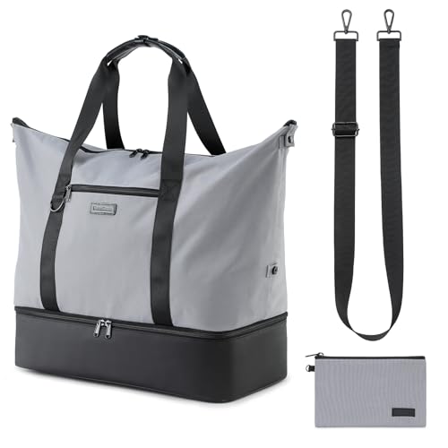 Lychii Sporttasche für Damen und Herren, Reisetasche Duffel Bag mit Schuhfach & Nassfach, wasserdichte Handgepäcktasche für Sport, Fitness, Trainingstasche, Gym Bag - 48L von Lychii