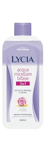 Lycia - Micellares Wasser 3 in 1 Make-up Entferner, mit Lotuswasser und Tsubaki-Öl, ohne Ausspülen, wirksam gegen wasserfeste Make-up, 400 ml von Lycia