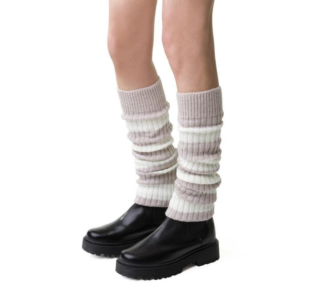 Lycille Beinstulpen 1 Paar Beinstulpen für Frauen aus Wolle mit Streifen Beinwärmer, Universalgröße von Lycille