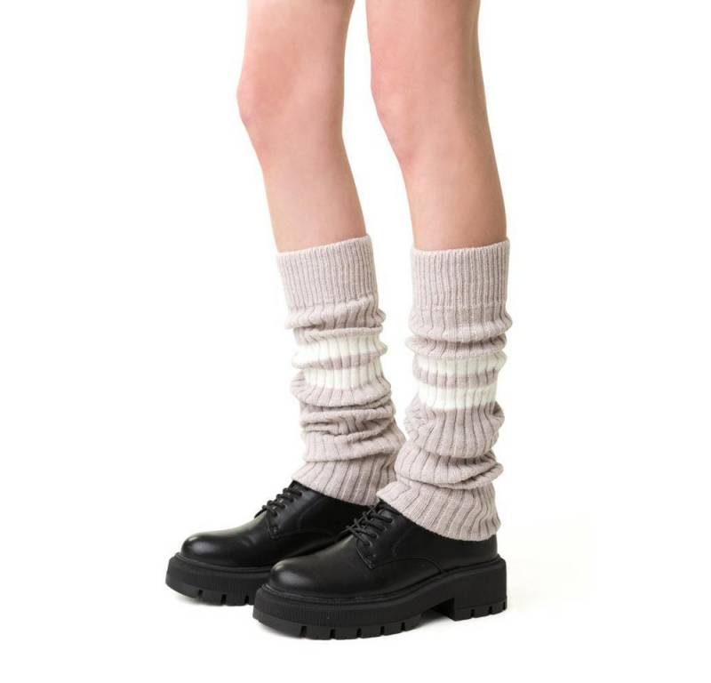 Lycille Beinstulpen 1 Paar Beinstulpen für Frauen aus Wolle mit Streifen Beinwärmer, Universalgröße von Lycille