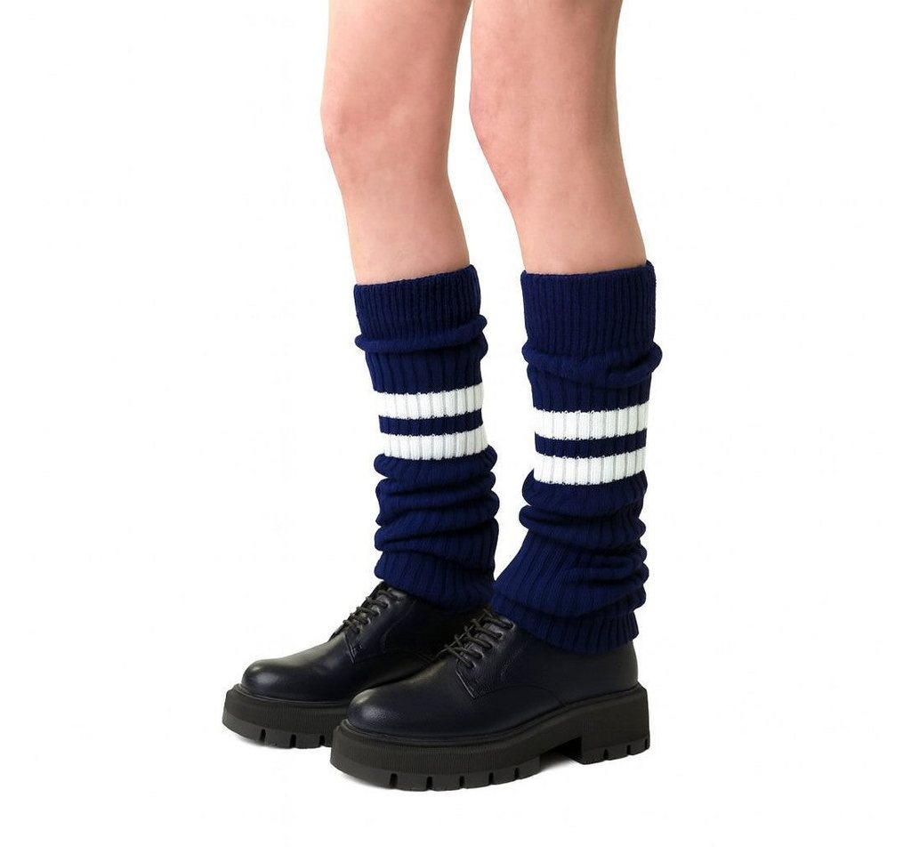 Lycille Beinstulpen 1 Paar Beinstulpen für Frauen aus Wolle mit Streifen Beinwärmer, Universalgröße von Lycille
