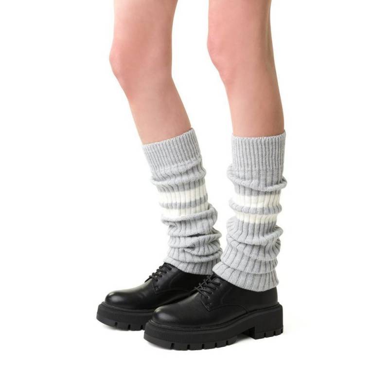 Lycille Beinstulpen 1 Paar Beinstulpen für Frauen aus Wolle mit Streifen Beinwärmer, Universalgröße von Lycille