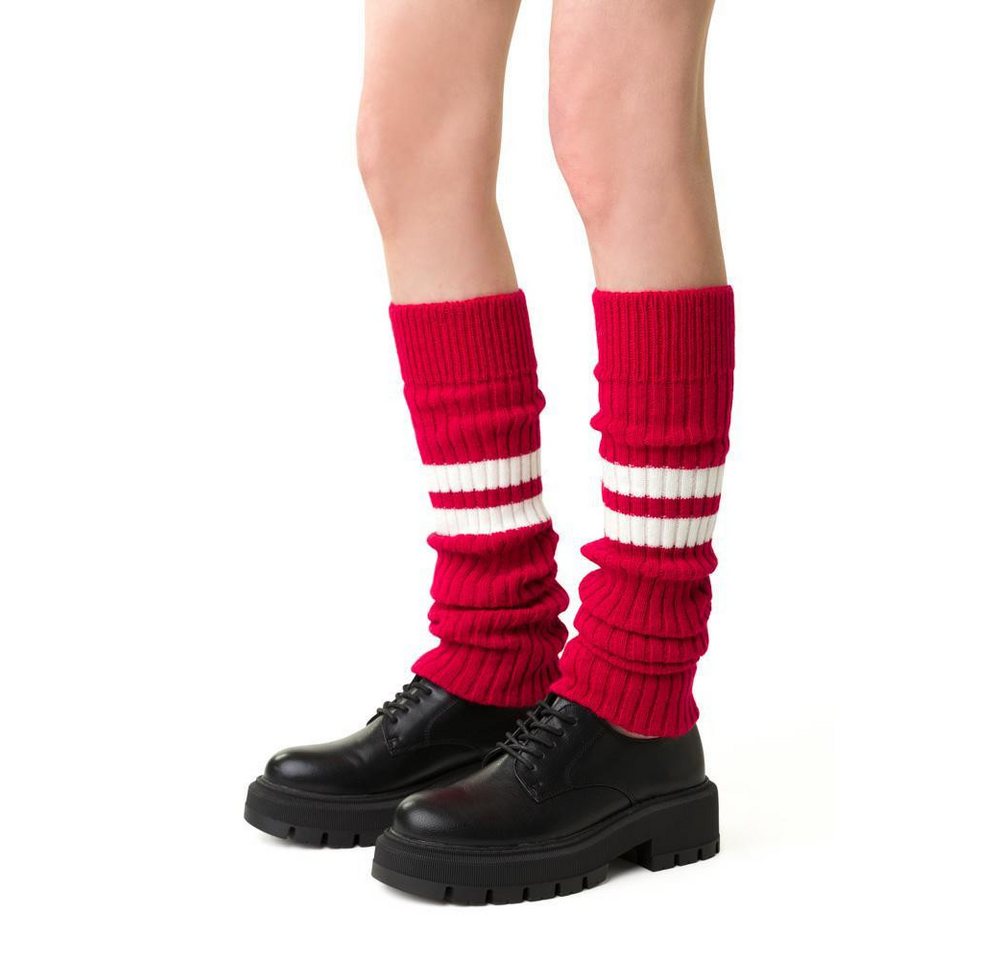 Lycille Beinstulpen 1 Paar Beinstulpen für Frauen aus Wolle mit Streifen Beinwärmer, Universalgröße von Lycille