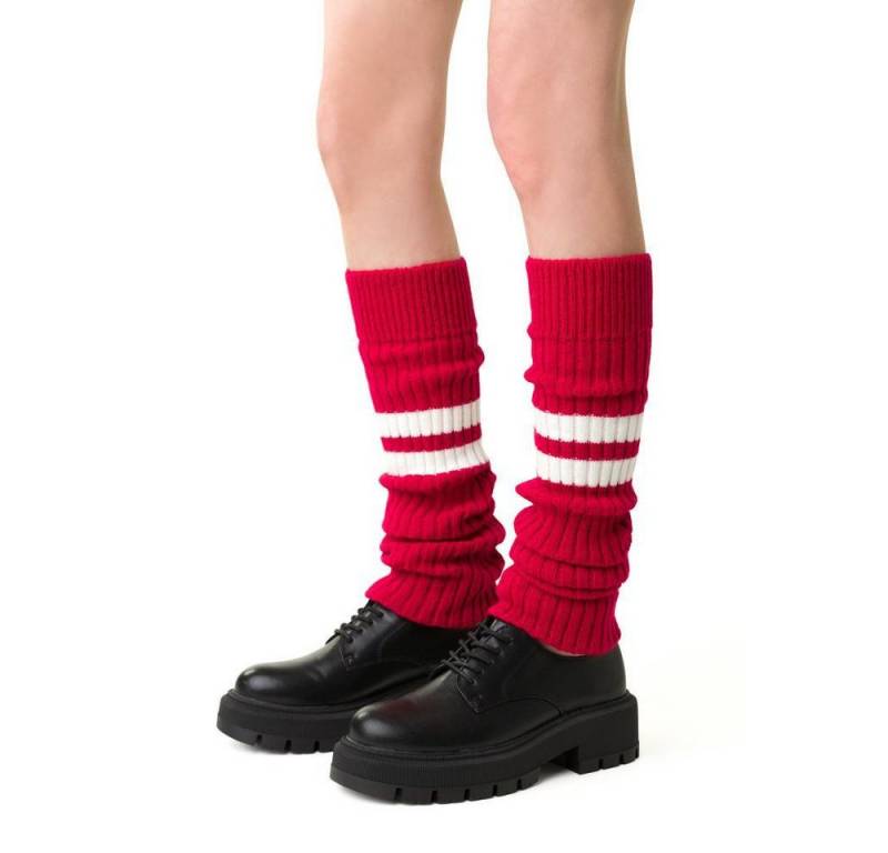Lycille Beinstulpen 1 Paar Beinstulpen für Frauen aus Wolle mit Streifen Beinwärmer, Universalgröße von Lycille