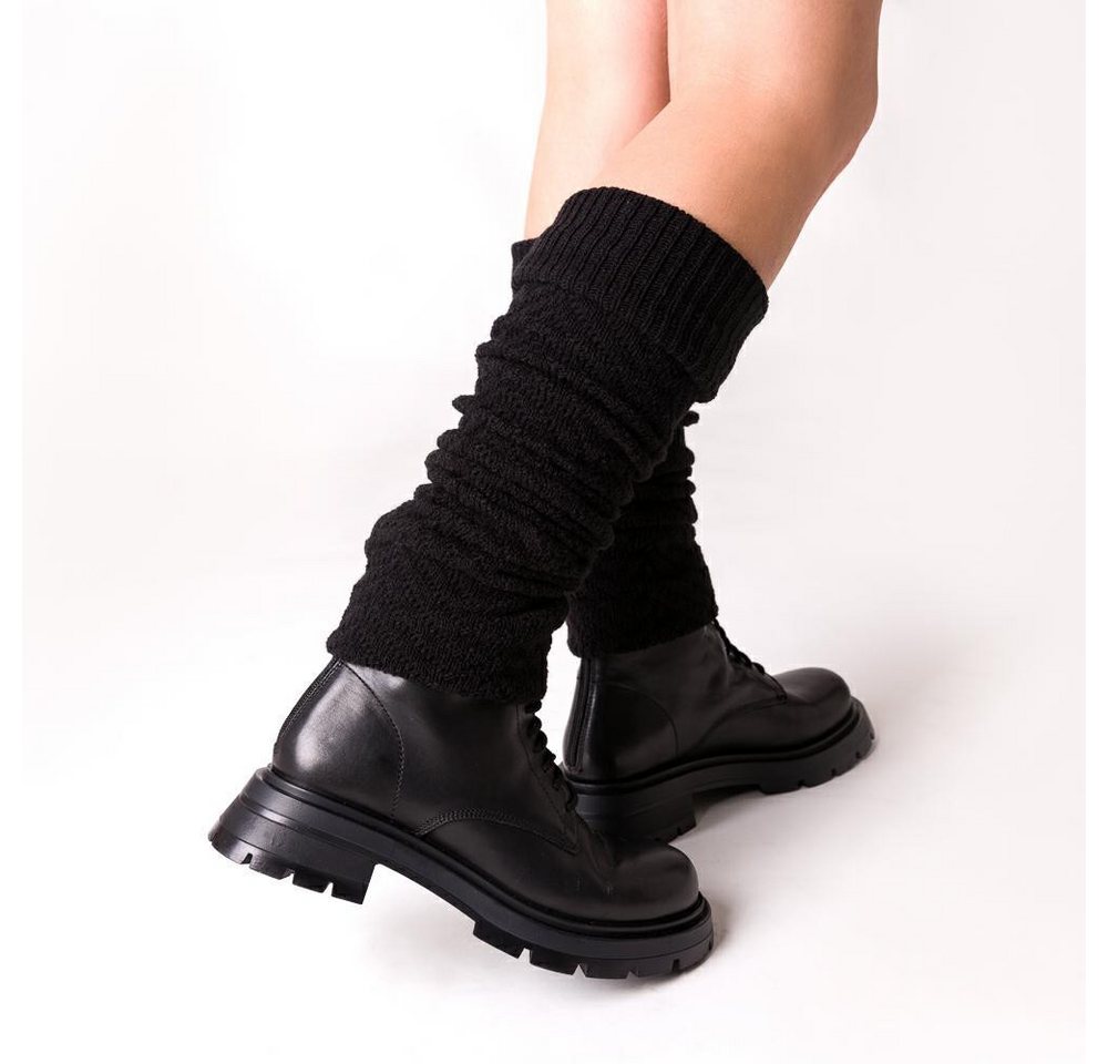 Lycille Beinstulpen Beinstulpen für Frauen aus Wolle mit Fischgräten-Muster Beinwärmer, Universalgröße von Lycille