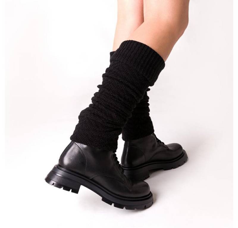 Lycille Beinstulpen Beinstulpen für Frauen aus Wolle mit Fischgräten-Muster Beinwärmer, Universalgröße von Lycille