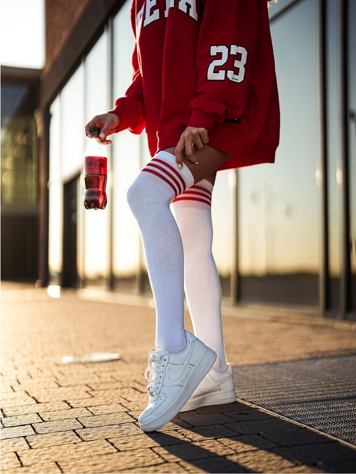 Lycille Overknees OVERKNEES MIT STREIFEN IN BÜNDCHEN (1 Paar bestehend aus zwei Socken) von Lycille