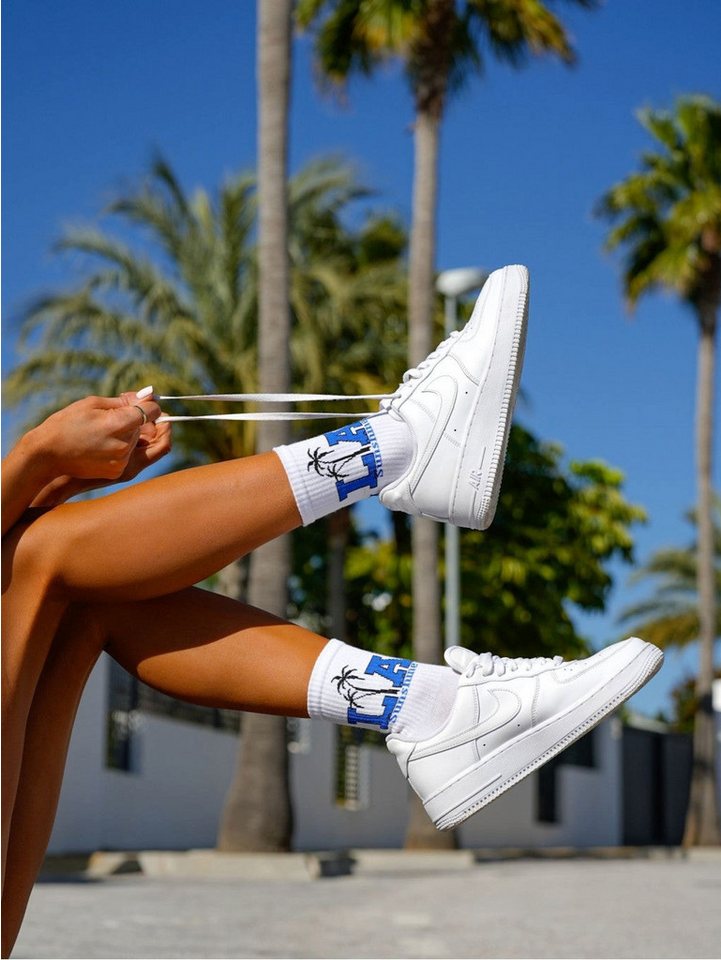 Lycille Socken 1 Paar Lycille Socken 37/41 aus Baumwolle LA-Aufschrift von Lycille