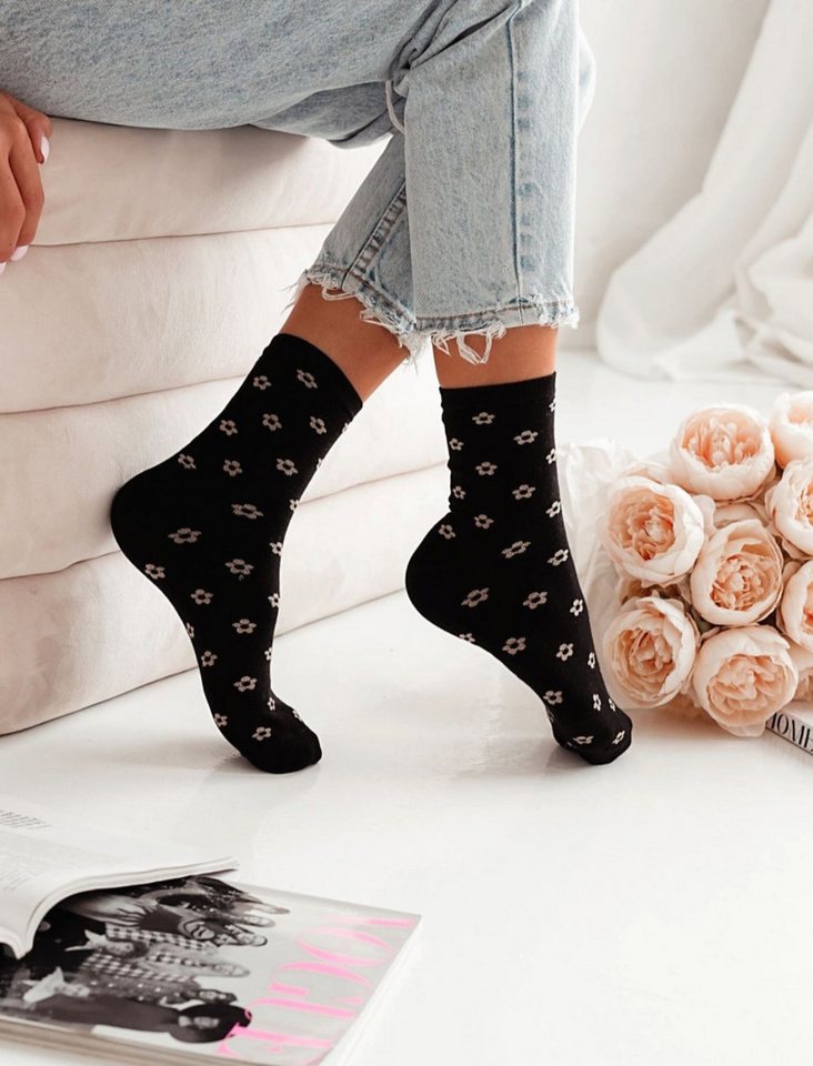 Lycille Socken SOCKEN AUS BAUMWOLLE MIT BLUMENMUSTER von Lycille