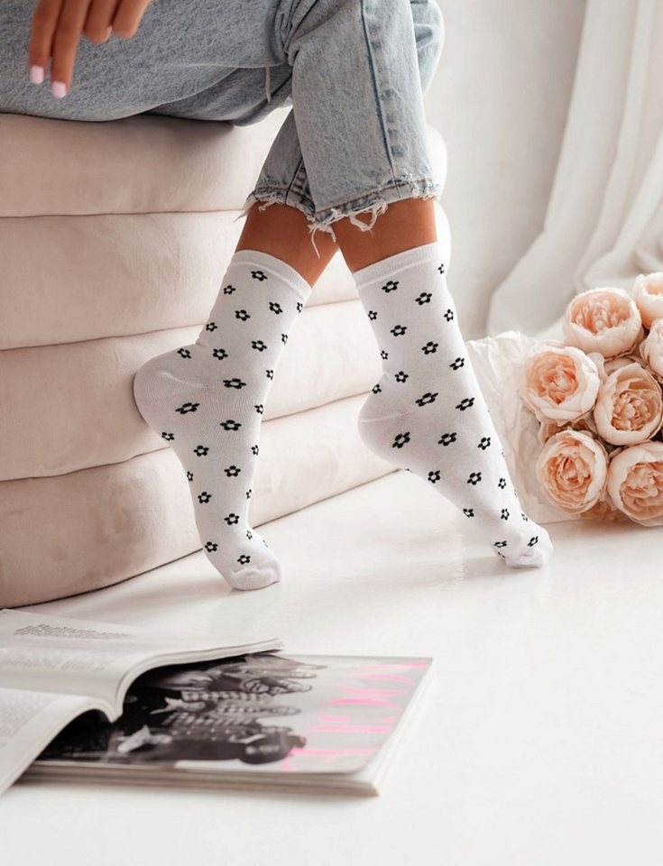 Lycille Socken SOCKEN AUS BAUMWOLLE MIT BLUMENMUSTER von Lycille