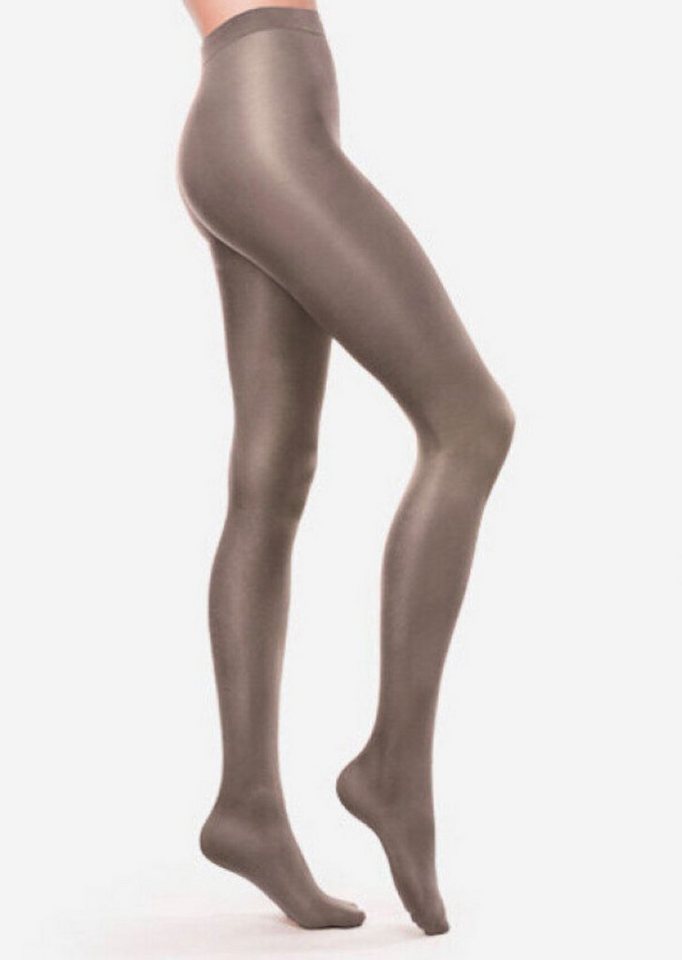 Lycille Strumpfhose blickdichte Strumpfhose für Damen aus Mikrofaser 100 Den BEIGE 2 100 DEN (1 Stück) blickdicht, glänzend von Lycille