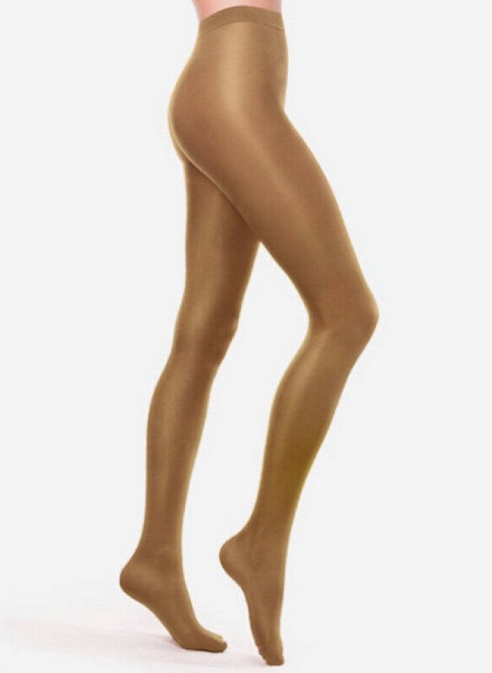 Lycille Strumpfhose blickdichte Strumpfhose für Damen aus Mikrofaser 100 Den BEIGE 3 100 DEN (1 Stück) weich, glänzend, flache Nähte, viele Farben von Lycille