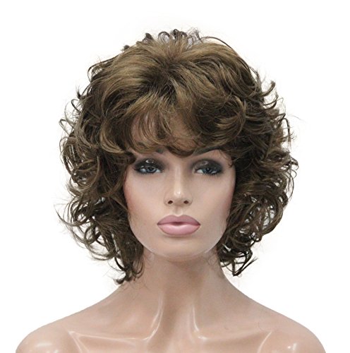 lydell-Damen-Perücke, kurze Perücke, gelockt, natürliche Bewegung, Kunsthaar von Lydell