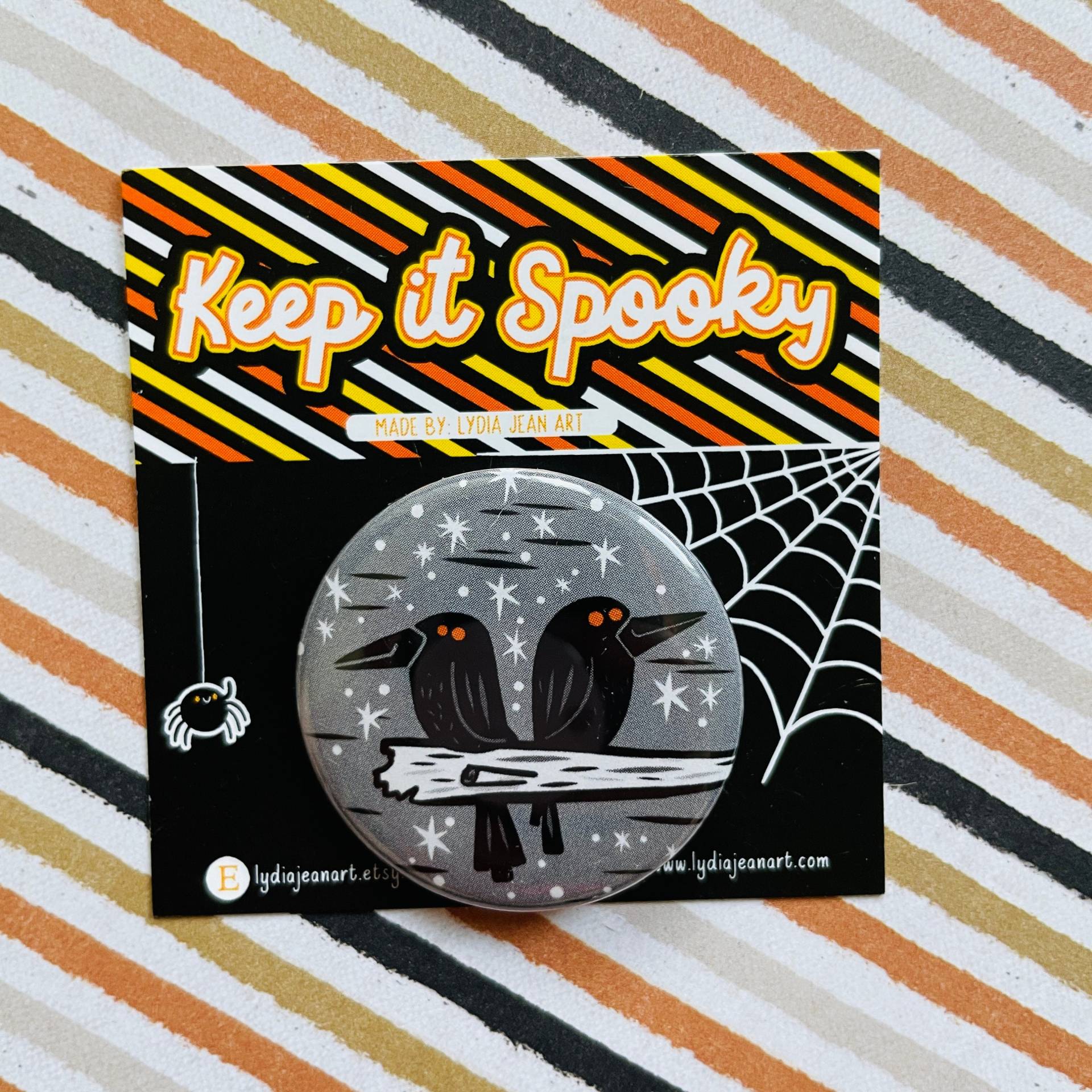 Crow Duo Pin Oder Magnet Für Halloween Liebhaber | Knopf Button Pack von LydiaJeanArt