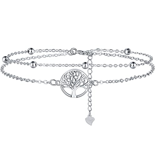 Lydreewam Lebensbaum Armband für Damen 925 Sterling Silber Baum des Lebens Doppel Armkette mit Geschenkbox für Geburtstag Muttertag Weihnachten, verstellbar 17+4cm Lydreewam Lebensbaum Armband für Damen 925 Sterling Silber Baum des Lebens Doppel Armkette mit Geschenkbox für Geburtstag Muttertag Weihnachten, verstellbar 17+4cm von Lydreewam