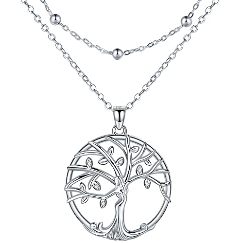 Lydreewam Lebensbaum Kette für Mutter 925 Sterling Silber Baum des Lebens Doppel Layered Halskette für Mama, Muttertag Geburtstagsgeschenk, verstellbar 40+5cm Lydreewam Lebensbaum Kette für Mutter 925 Sterling Silber Baum des Lebens Doppel Layered Halskette für Mama, Muttertag Geburtstagsgeschenk, verstellbar 40+5cm von Lydreewam