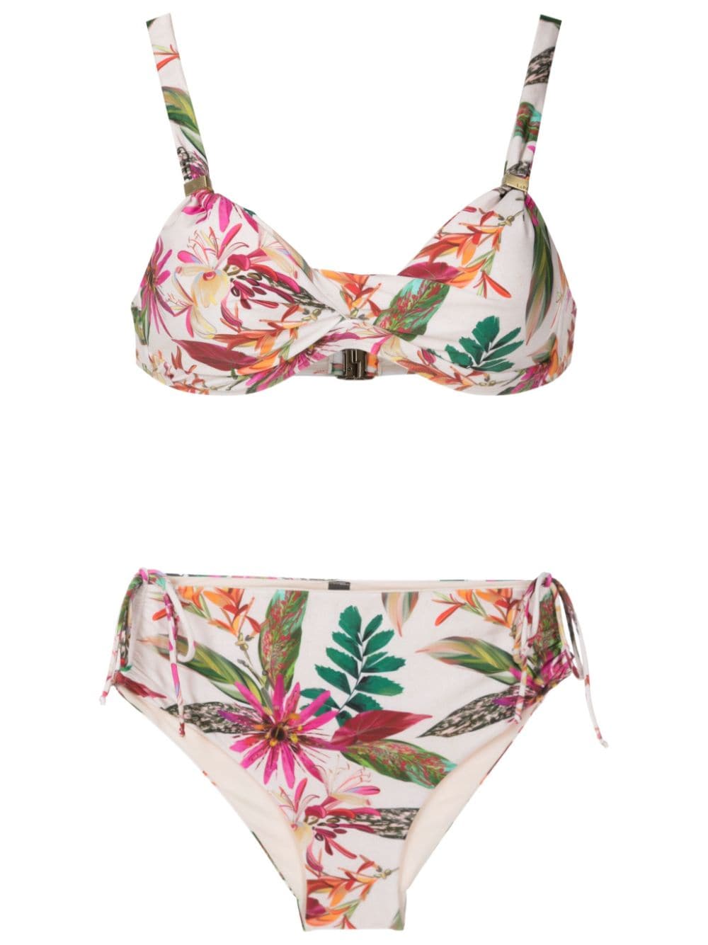 Lygia & Nanny Bikini mit Blumen-Print - Weiß von Lygia & Nanny